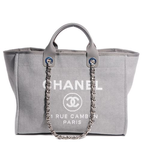 chanel deauville tote grey price|Chanel deauville tote price leather.